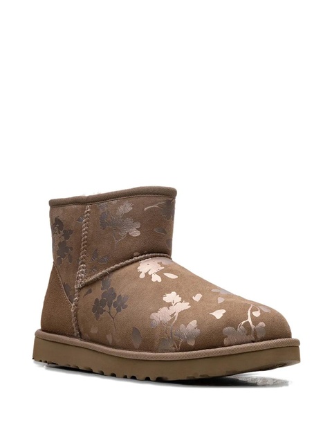 UGG Classic Mini floral-pattern ankle boot - Brown - zdjęcie produktu nr 2