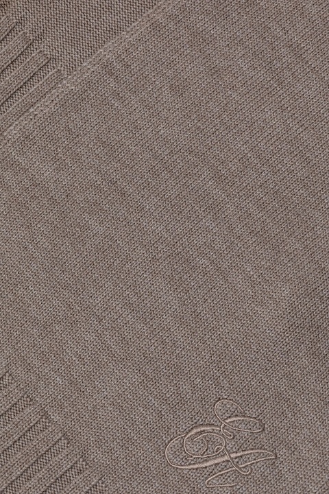Emporio Armani szalik wełniany damski kolor beżowy gładki EW003130 AF19981 - zdjęcie produktu nr 1