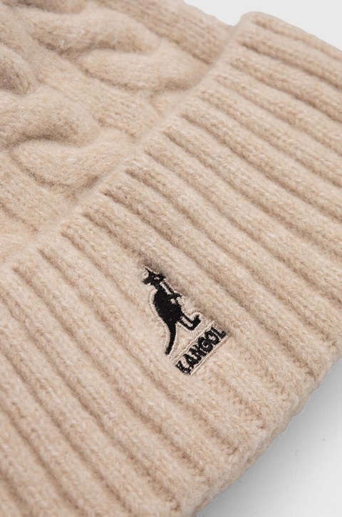 Kangol czapka z domieszką wełny kolor beżowy - zdjęcie produktu nr 1