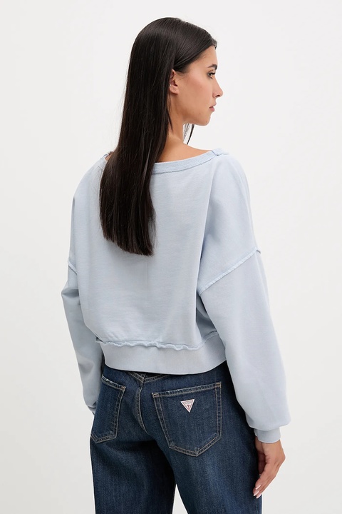 Guess Originals bluza bawełniana damska kolor niebieski z nadrukiem W5GQ23 K68I4 - zdjęcie produktu nr 1