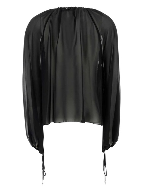 Blumarine translucent blouse - Black - zdjęcie produktu nr 2