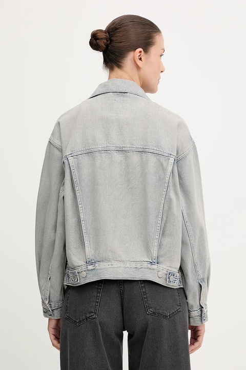 Levi's kurtka jeansowa kolor niebieski przejściowa oversize A1743 - zdjęcie produktu nr 2