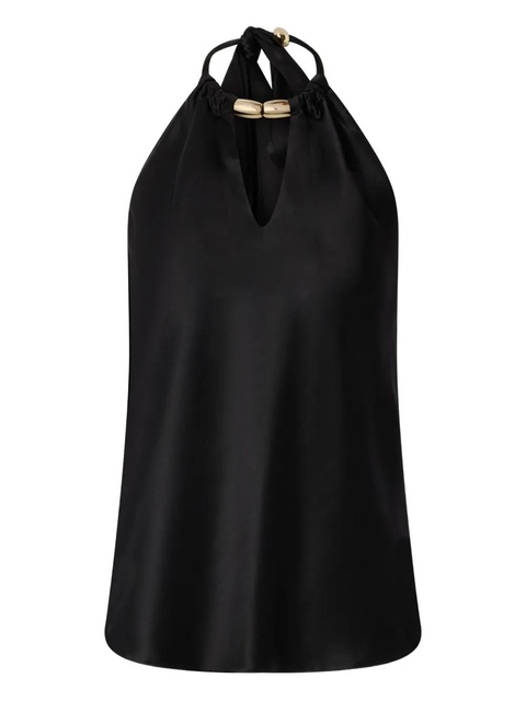 PINKO bow-halter neck blouse - Black - zdjęcie produktu nr 1