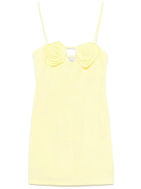 Blumarine floral-appliqué mini dress - Yellow - zdjęcie produktu nr 1