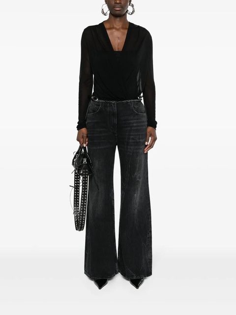 Givenchy mesh wrap blouse - Black - zdjęcie produktu nr 2