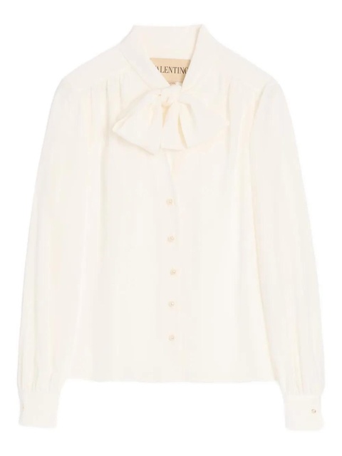 Valentino Garavani neck-scarf blouse - Neutrals - zdjęcie produktu nr 1