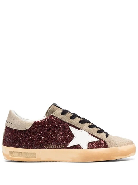 Golden Goose Super-Star glitter sneakers - Red - zdjęcie produktu nr 1