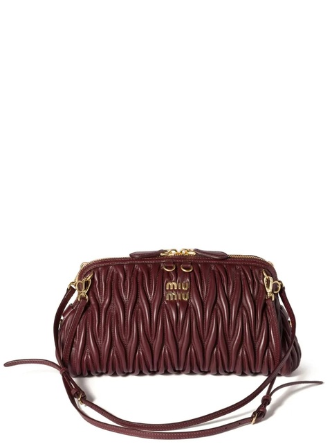 Miu Miu matelassé leather clutch bag - Red - zdjęcie produktu nr 1
