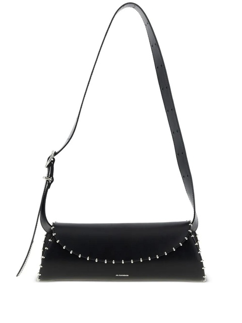 Jil Sander small Cannolo leather shoulder bag - Black - zdjęcie produktu nr 1