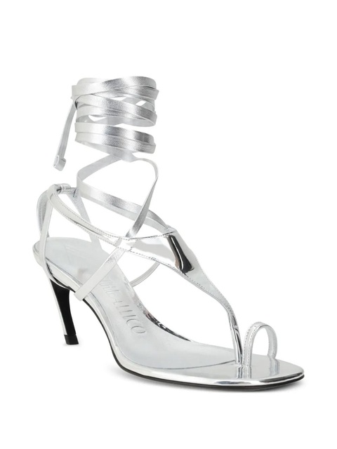 The Attico 65mm customizable sculptural-heel sandals - Silver - zdjęcie produktu nr 2