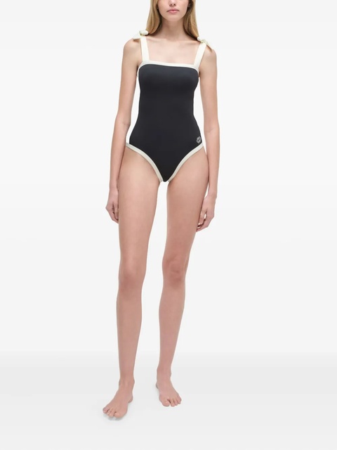 Simkhai colour-blocked tie-strap swimsuit - Black - zdjęcie produktu nr 2