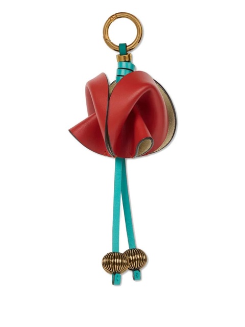 ETRO leather flower keyring - Red - zdjęcie produktu nr 2