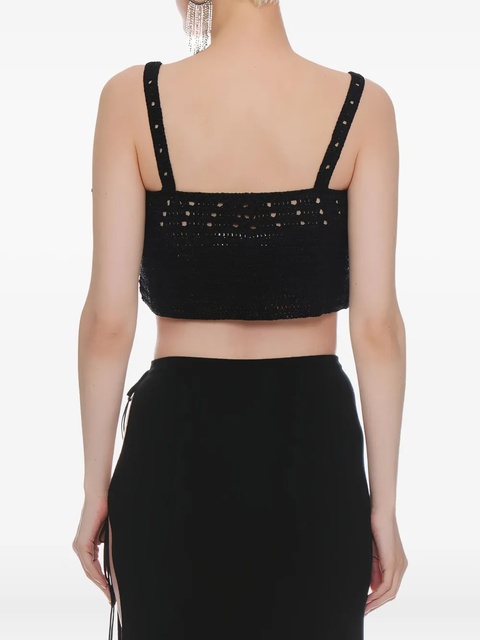 Magda Butrym crochet cropped top - Black - zdjęcie produktu nr 2