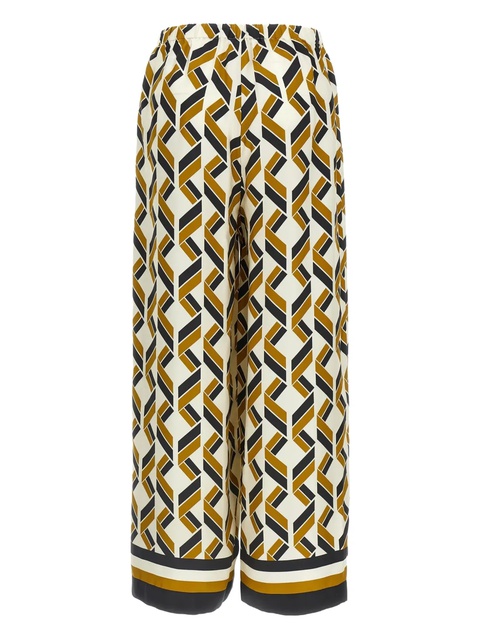 ERES geometric-print elastic-waist trousers - White - zdjęcie produktu nr 2