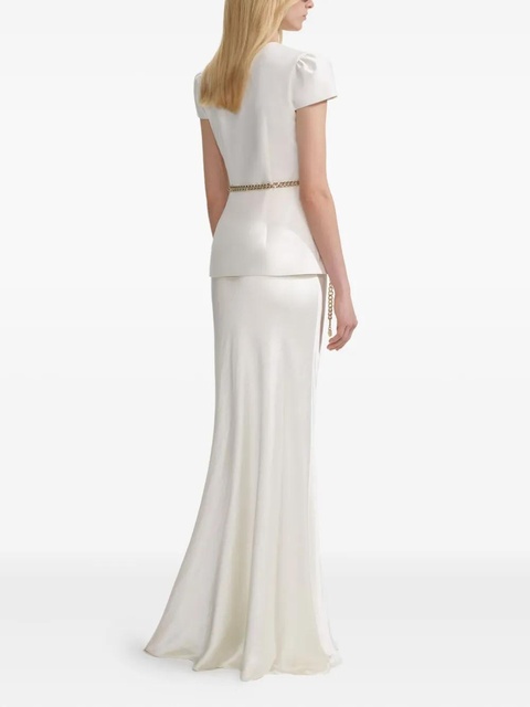 Self-Portrait taffeta dress - Neutrals - zdjęcie produktu nr 2