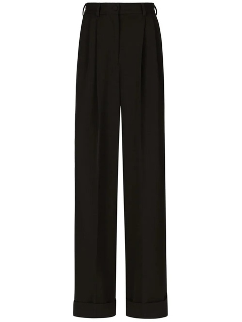Dolce & Gabbana pleated wide-leg trousers - Black - zdjęcie produktu nr 1