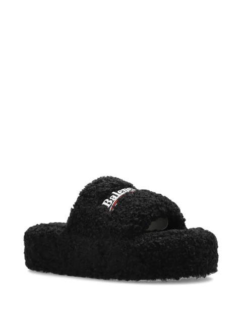 Balenciaga logo-embroidered platform sandals - 1096 - zdjęcie produktu nr 1