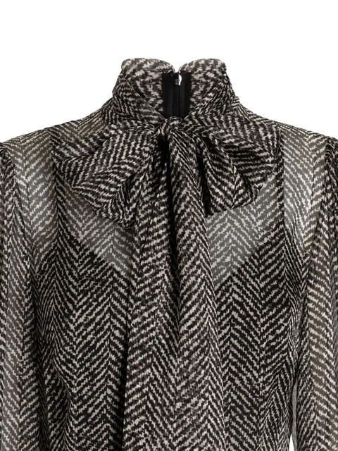 Dolce & Gabbana chevron tie dress - Black - zdjęcie produktu nr 2