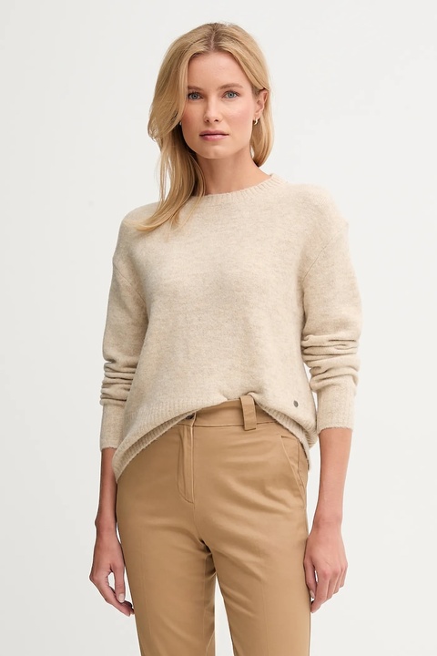 Pepe Jeans sweter z domieszką wełny damski kolor beżowy PL7000031 - zdjęcie produktu nr 1