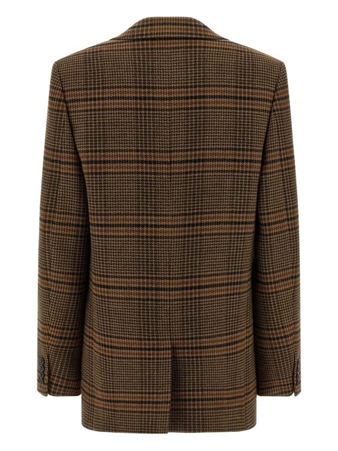 Saint Laurent Prince of Wales-check blazer - Brown - zdjęcie produktu nr 2