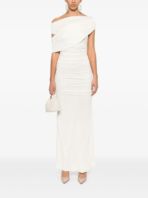 Blumarine ruched maxi dress - White - zdjęcie produktu nr 2