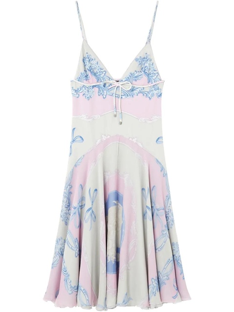 Versace Cameo silk midi dress - Blue - zdjęcie produktu nr 1
