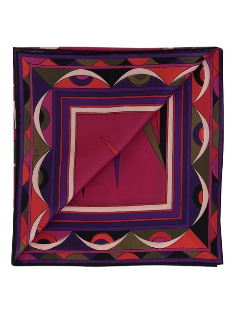 PUCCI geometric-print silk scarf - Red - zdjęcie produktu nr 1