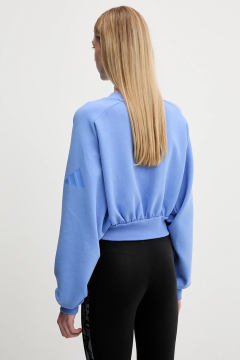adidas bluza All SZN damska kolor niebieski gładka JV9895 - zdjęcie produktu nr 2