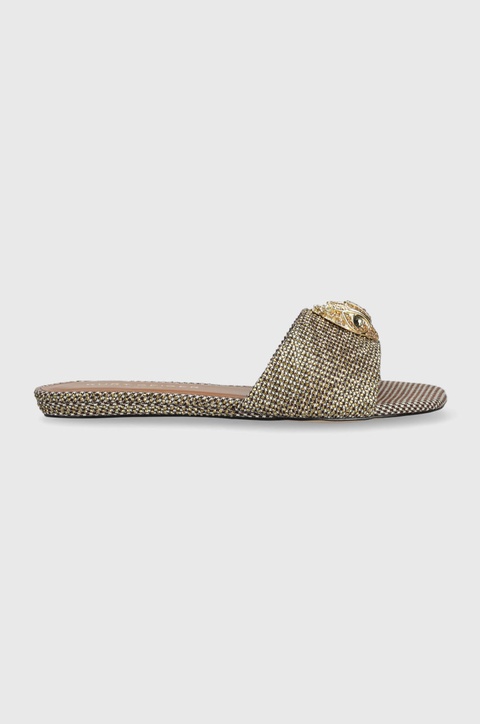 Kurt Geiger London klapki Kensington damskie kolor złoty 8496140609 - zdjęcie produktu nr 1
