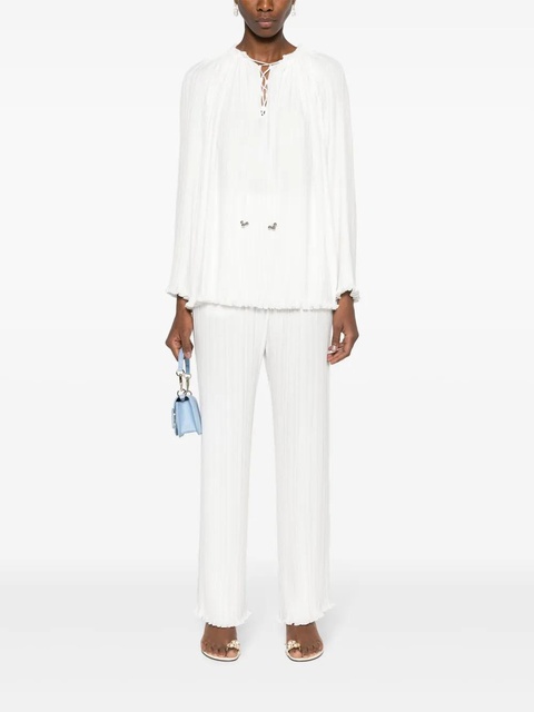 Lanvin plissé lace-up blouse - White - zdjęcie produktu nr 1