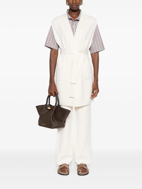 Max Mara elasticated-waist palazzo trousers - White - zdjęcie produktu nr 2