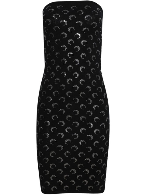 Marine Serre moon-rhinestone tube dress - Black - zdjęcie produktu nr 2