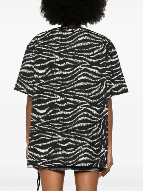 The Attico zebra-print T-shirt - Black - zdjęcie produktu nr 2