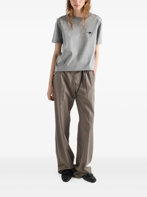 Prada logo-patch T-shirt - Grey - zdjęcie produktu nr 2