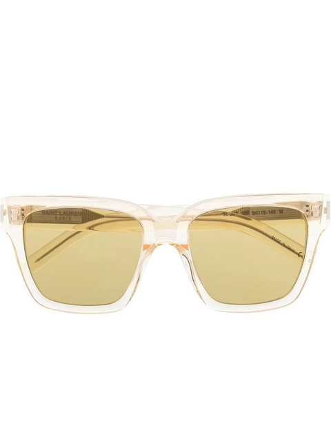 Saint Laurent Eyewear square-frame sunglasses - Yellow - zdjęcie produktu nr 1