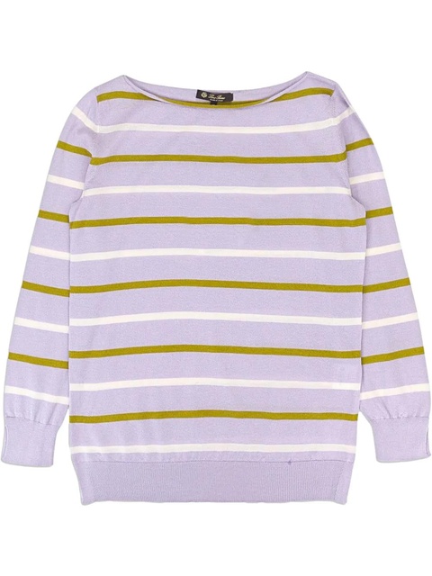 Loro Piana striped cashmere sweater - Purple - zdjęcie produktu nr 1