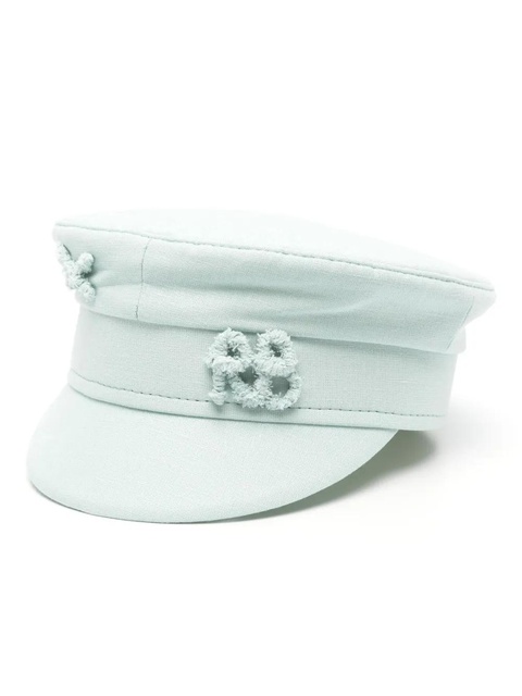 Ruslan Baginskiy Monogram linen baker boy hat - Green - zdjęcie produktu nr 1