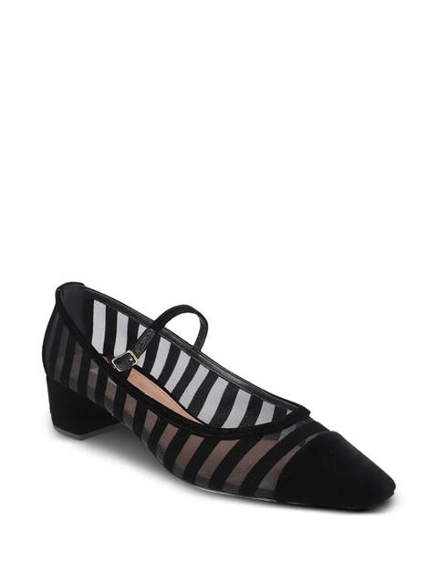 Aquazzura striped block-heel pumps - Black - zdjęcie produktu nr 1