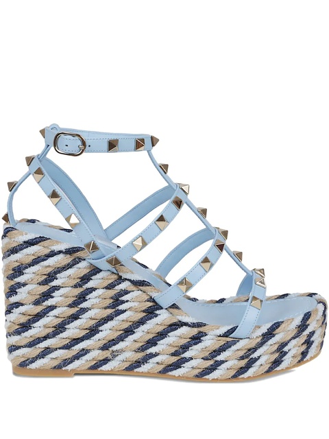 Valentino Garavani 95mm studded leather espadrilles - Blue - zdjęcie produktu nr 1