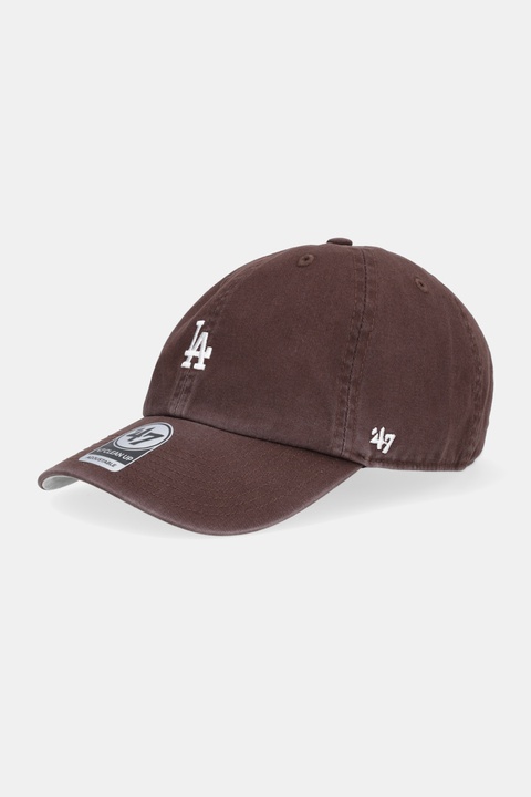 47 brand czapka z daszkiem bawełniana MLB Los Angeles Dodgers kolor brązowy B-BSRNR12GWS-BWA - zdjęcie produktu nr 1
