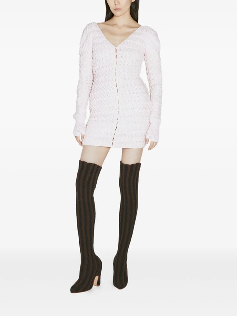 Isa Boulder 127mm Cactus striped over-the-knee boots - Brown - zdjęcie produktu nr 1