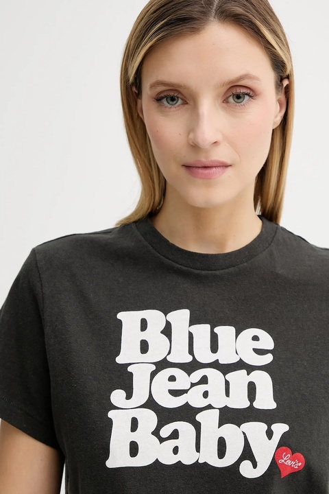 Levi's t-shirt bawełniany damski kolor szary A2226 - zdjęcie produktu nr 2