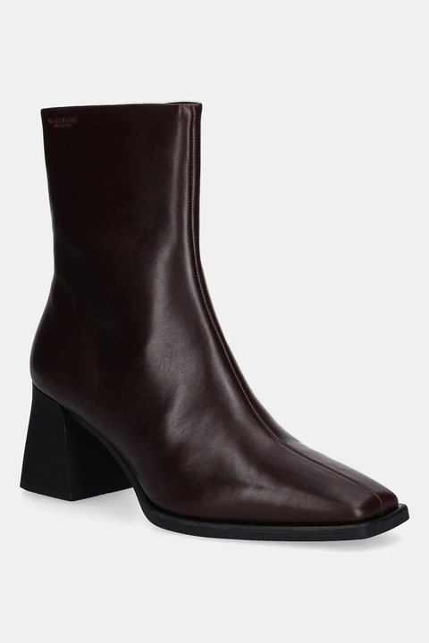 Vagabond Shoemakers botki skórzane HEDDA damskie kolor bordowy na słupku 5002-001-44 - zdjęcie produktu nr 1