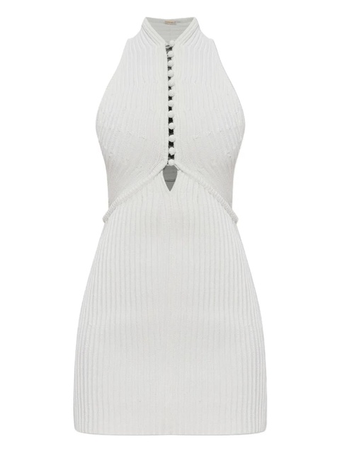 Cult Gaia Vivienne halterneck ribbed mini dress - White - zdjęcie produktu nr 1