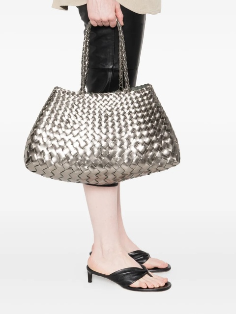 DRAGON DIFFUSION woven leather tote bag - Silver - zdjęcie produktu nr 1