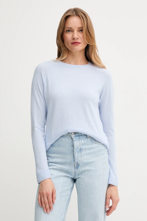 United Colors of Benetton sweter z domieszką wełny damski kolor niebieski 1035D1P17 - zdjęcie produktu nr 1
