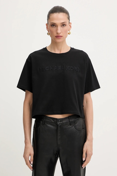 MICHAEL Michael Kors t-shirt bawełniany damski kolor czarny MT551VJ2ZU - zdjęcie produktu nr 1