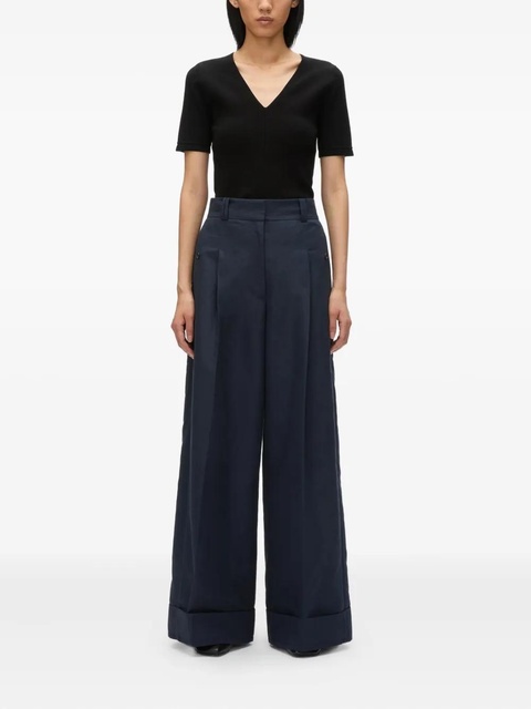 3.1 Phillip Lim pleated wide-leg trousers - Blue - zdjęcie produktu nr 1