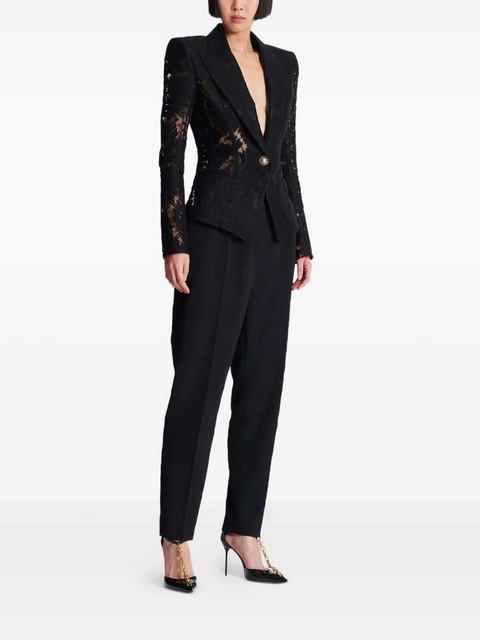 Balmain lace-patterned structured jacket - Black - zdjęcie produktu nr 1