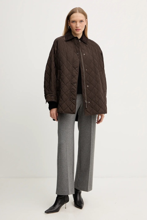 Weekend Max Mara kurtka PEPATO kolor brązowy przejściowa oversize 2525496102600 - zdjęcie produktu nr 2
